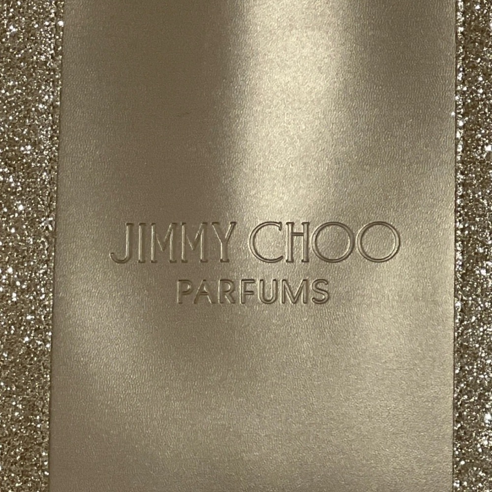 Jimmy Choo Parfums Gold Glitter Tote Bag W Sparkling Straps & Sleek Finish NWT - Picture 6 of 11